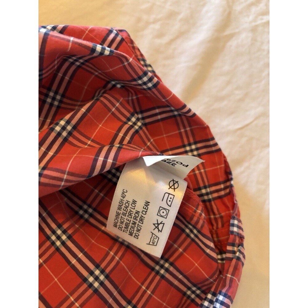 ORVIS Active Fit Heritage Wash 100% Cotton Red Plaid Long Sleeve Casual Shirt L - Picture 7 of 8